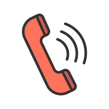 Telefon çağrısı ikon vektör görüntüsü. Mobil uygulama web uygulaması ve yazdırma ortamı için uygundur.