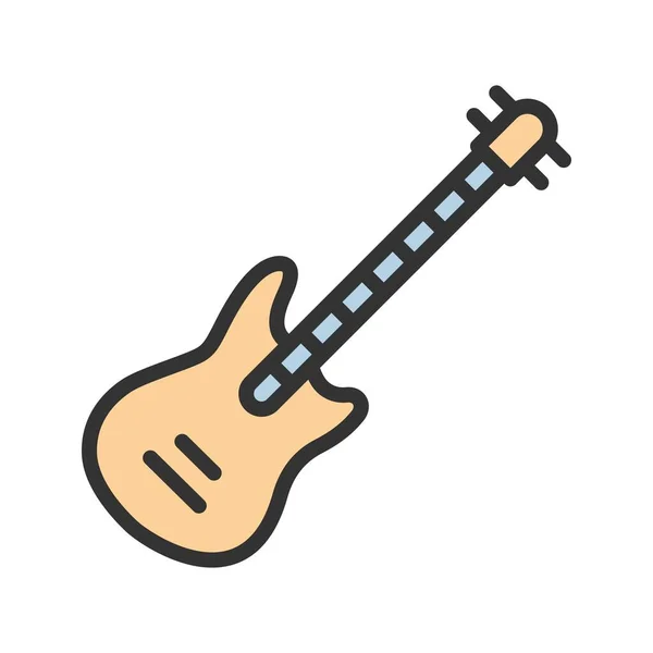 Gitarr Ikon Vektor Bild Lämplig För Mobil Applikation Webbapplikation Och — Stock vektor