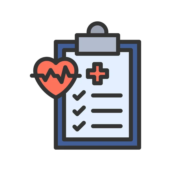 Health Checkup Symbolvektorbild Geeignet Für Mobile Applikationen Und Printmedien — Stockvektor