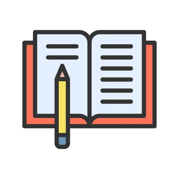 Hausaufgaben Icon Vektorbild Geeignet Für Mobile Applikationen Und Printmedien — Stockvektor
