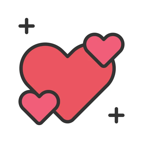 Icono Amor Imagen Vectorial Adecuado Para Aplicaciones Móviles Aplicación Web — Vector de stock