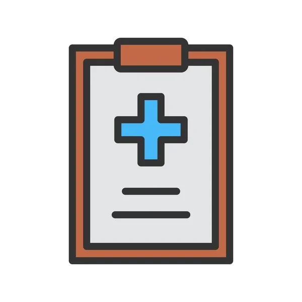 Medical Report Symbolvektorbild Geeignet Für Mobile Applikationen Und Printmedien — Stockvektor
