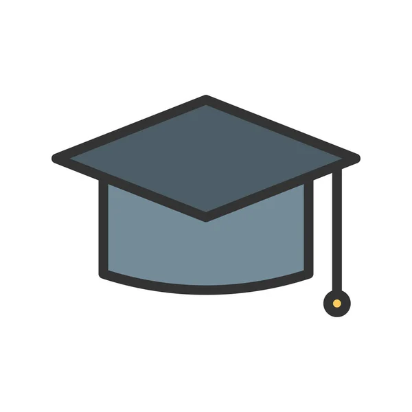 Mortarboard Icon Vector Image Suitable Mobile Application Web Application Print — Stock Vector