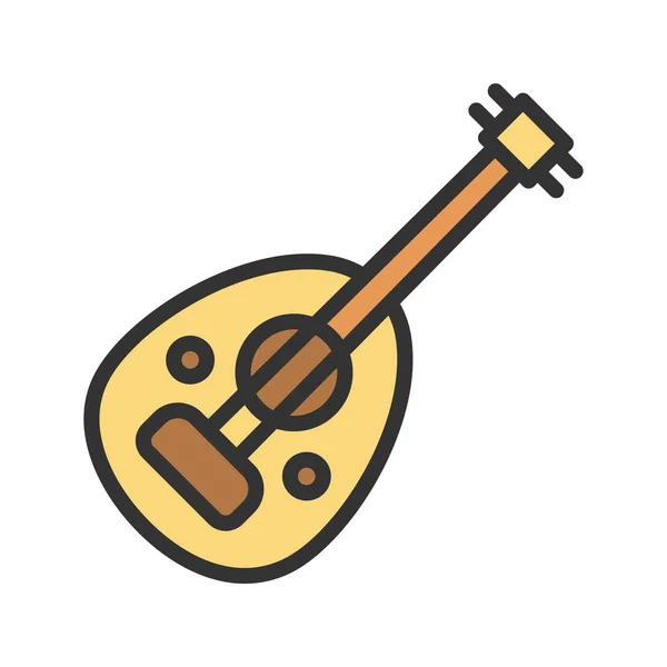 Изображение Вектора Значка Музыкального Инструмента Подходит Мобильных Приложений Веб Приложений — стоковый вектор