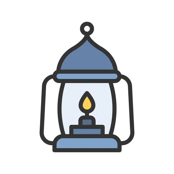 Symbolbild Der Öllampe Vektor Bild Geeignet Für Mobile Applikationen Und — Stockvektor