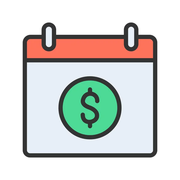 Imagem Vetorial Ícone Pay Day Adequado Para Aplicativos Móveis Aplicação — Vetor de Stock