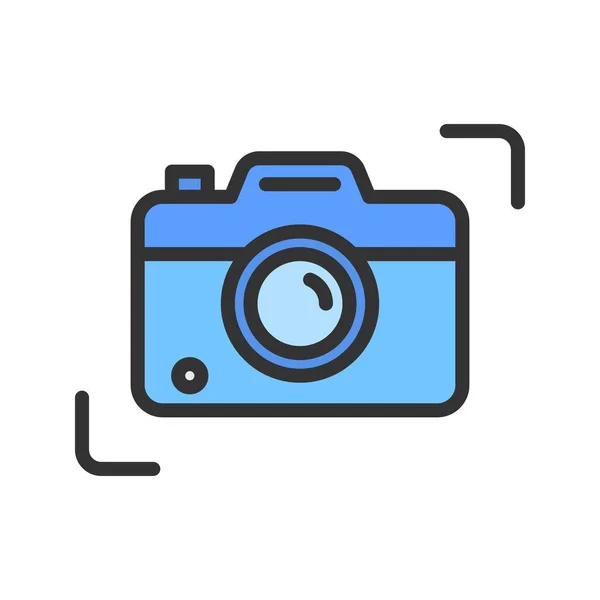 Фотокамера Иконка Векторного Изображения Подходит Мобильных Приложений Веб Приложений Печатных — стоковый вектор