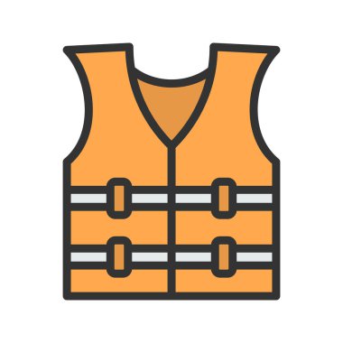 Koruyucu yelek ikon vektör görüntüsü. Mobil uygulama web uygulaması ve yazdırma ortamı için uygundur.