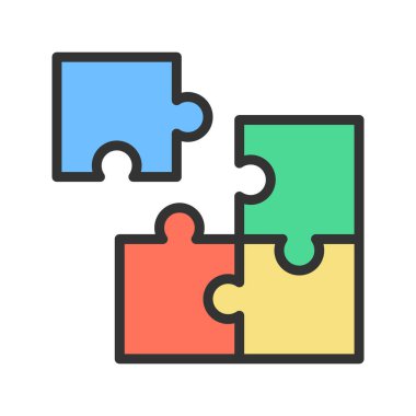 Bulmaca Parçası simge vektör resmi. Mobil uygulama web uygulaması ve yazdırma ortamı için uygundur.