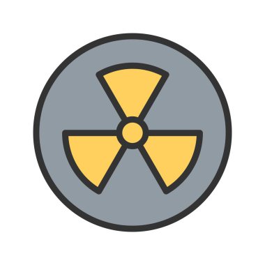 Radyasyon İşareti ikon vektör görüntüsü. Mobil uygulama web uygulaması ve yazdırma ortamı için uygundur.