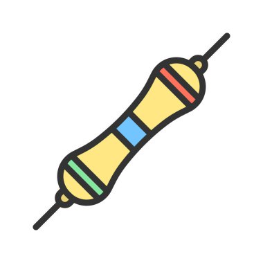 Direnç simgesi vektör görüntüsü. Mobil uygulama web uygulaması ve yazdırma ortamı için uygundur.