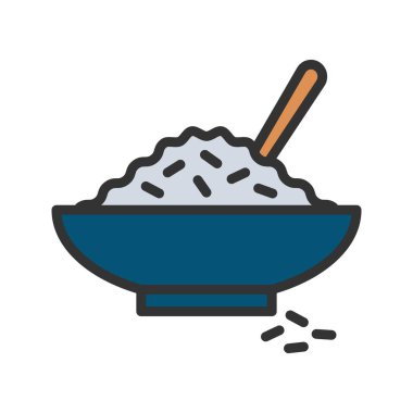 Pirinç ikonu vektör görüntüsü. Mobil uygulama web uygulaması ve yazdırma ortamı için uygundur.