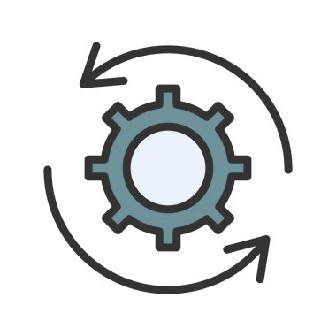 Simge vektör resmini döndür. Mobil uygulama web uygulaması ve yazdırma ortamı için uygundur.