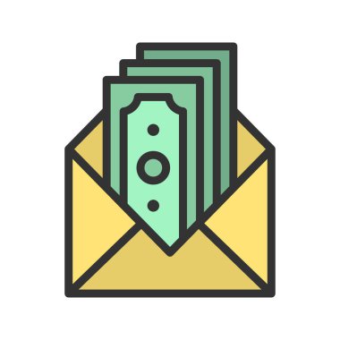 Maaş simgesi vektör görüntüsü. Mobil uygulama web uygulaması ve yazdırma ortamı için uygundur.