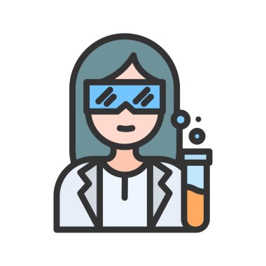 Bilim adamı ikon vektör görüntüsü. Mobil uygulama web uygulaması ve yazdırma ortamı için uygundur.