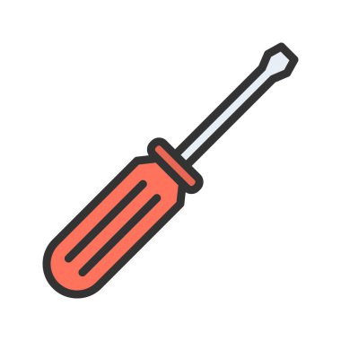 Tornavida ikonu vektör görüntüsü. Mobil uygulama web uygulaması ve yazdırma ortamı için uygundur.