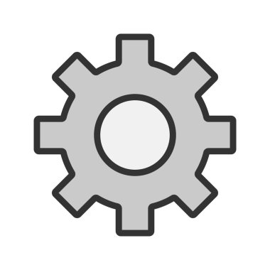 Ayarlar simge vektör resmi. Mobil uygulama web uygulaması ve yazdırma ortamı için uygundur.