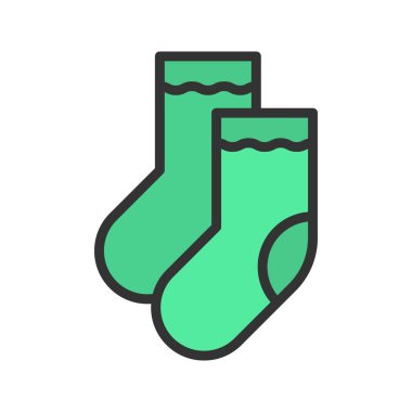 Çorap ikon vektör görüntüsü. Mobil uygulama web uygulaması ve yazdırma ortamı için uygundur.