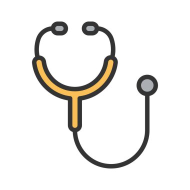 Stetoskop ikonu vektör görüntüsü. Mobil uygulama web uygulaması ve yazdırma ortamı için uygundur.