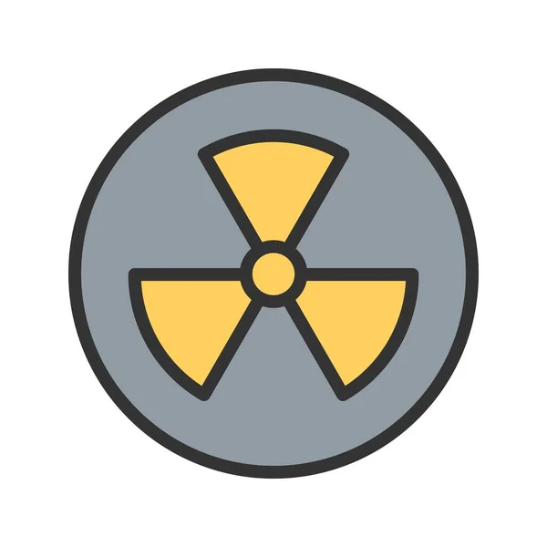 Strahlungszeichen Symbolvektorbild Geeignet Für Mobile Applikationen Und Printmedien — Stockvektor