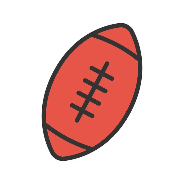 Vektorový Obrázek Ikony Rugby Ball Vhodné Pro Mobilní Aplikace Tisková — Stockový vektor