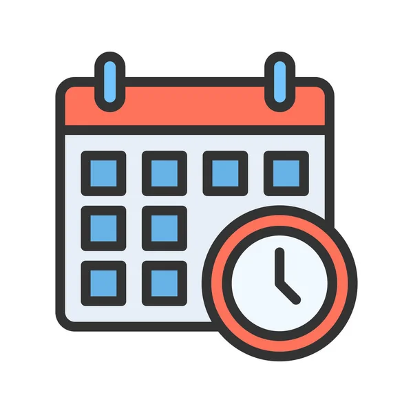 Schedule Icon Vector Image Suitable Mobile Application Web Application Print — Stock Vector