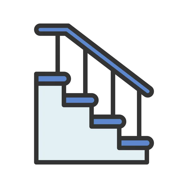 Treppen Symbolvektorbild Geeignet Für Mobile Applikationen Und Printmedien — Stockvektor