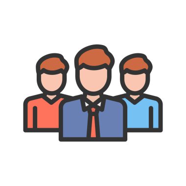 Takım ikonu vektör görüntüsü. Mobil uygulama web uygulaması ve yazdırma ortamı için uygundur.