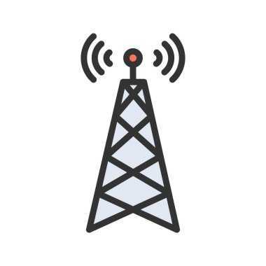 Telekomünikasyon ikon vektör görüntüsü. Mobil uygulama web uygulaması ve yazdırma ortamı için uygundur.