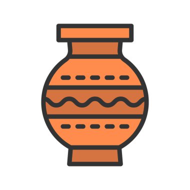 Vazo ikonu vektör görüntüsü. Mobil uygulama web uygulaması ve yazdırma ortamı için uygundur.