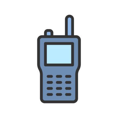 Telsiz Talkie ikon vektör görüntüsü. Mobil uygulama web uygulaması ve yazdırma ortamı için uygundur.