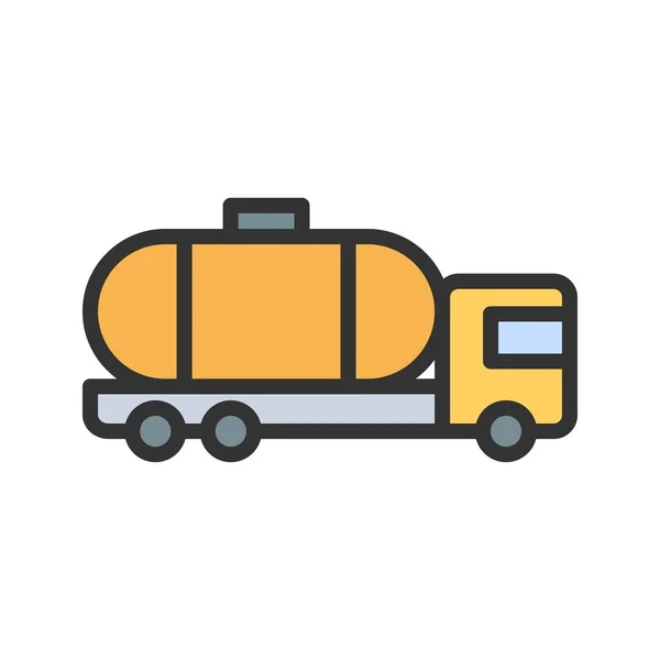 Φορτηγό Βυτιοφόρο Εικόνα Διάνυσμα Κατάλληλο Για Mobile Application Web Application — Διανυσματικό Αρχείο