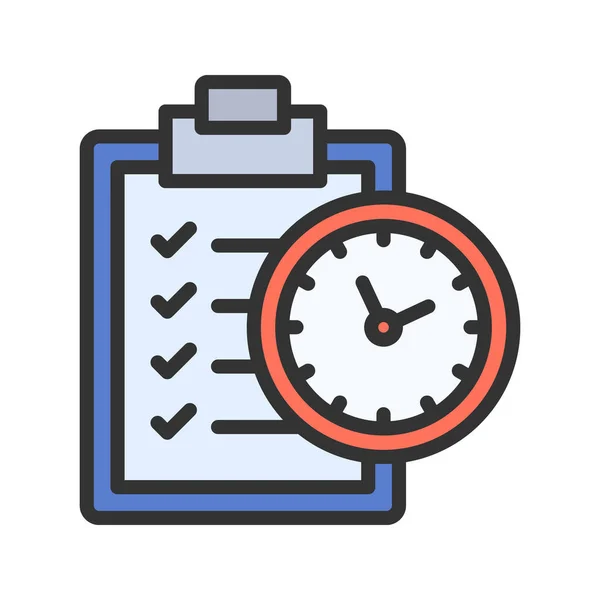 Time Management Icon Vector Image Suitable Mobile Application Web Application — Stock Vector