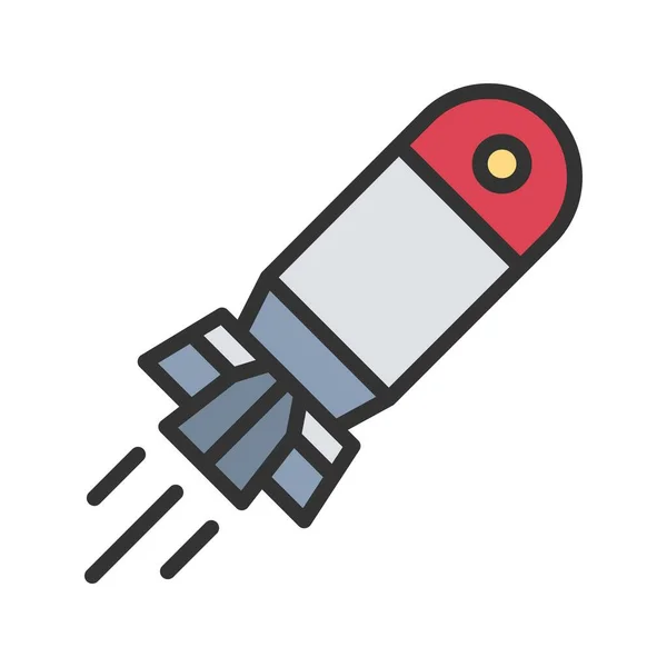 Torpedo Symbolvektorbild Geeignet Für Mobile Applikationen Und Printmedien — Stockvektor