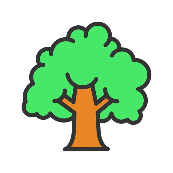 Векторное Изображение Иконки Дерева Подходит Мобильных Приложений Веб Приложений Печатных — стоковый вектор