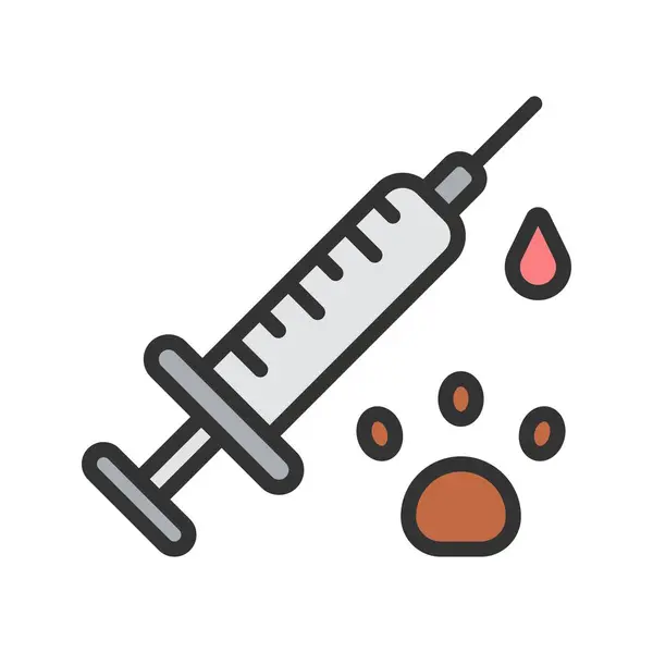 Impfsymbol Vektorbild Geeignet Für Mobile Applikationen Und Printmedien — Stockvektor