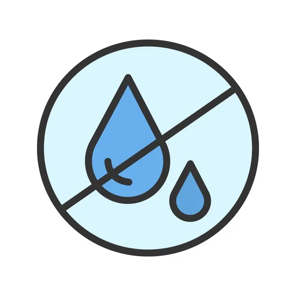 Escasez Agua Icono Imagen Vectorial Adecuado Para Aplicaciones Móviles Aplicación — Vector de stock