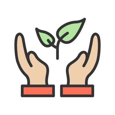 Ekoloji ikonu vektör görüntüsü. Mobil uygulama web uygulaması ve yazdırma ortamı için uygundur.