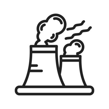 Hava Kirliliği Simgesi. Mobil uygulama için uygun.