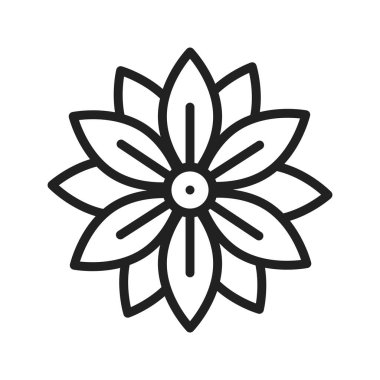 Aster Simgesi resmi. Mobil uygulama için uygun.