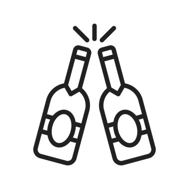 Bira Şişesi Simgesi resmi. Mobil uygulama için uygun.