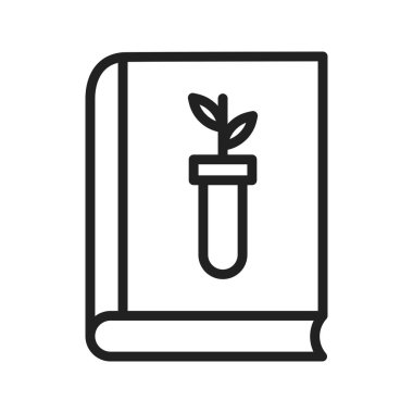 Biyoloji kitabı simgesi resmi. Mobil uygulama için uygun.