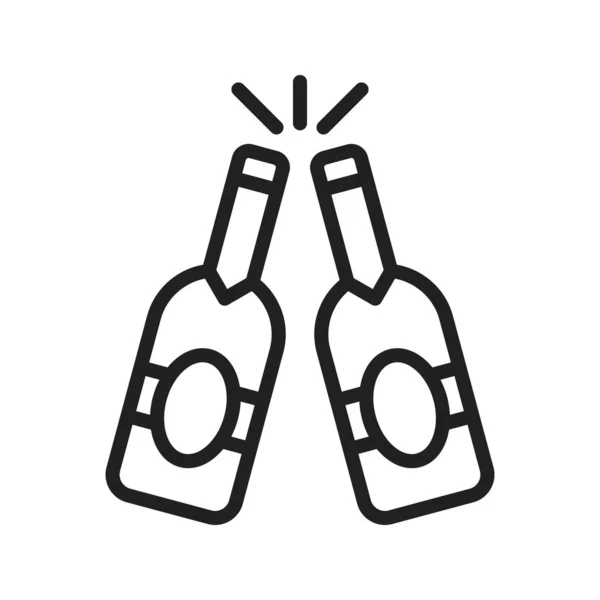 Symbolbild Bierflasche Für Den Mobilen Einsatz Geeignet — Stockvektor
