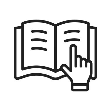 Book Finger Simgesi resmi. Mobil uygulama için uygun.