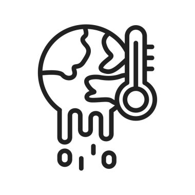 İklim Değişikliği Simgesi resmi. Mobil uygulama için uygun.