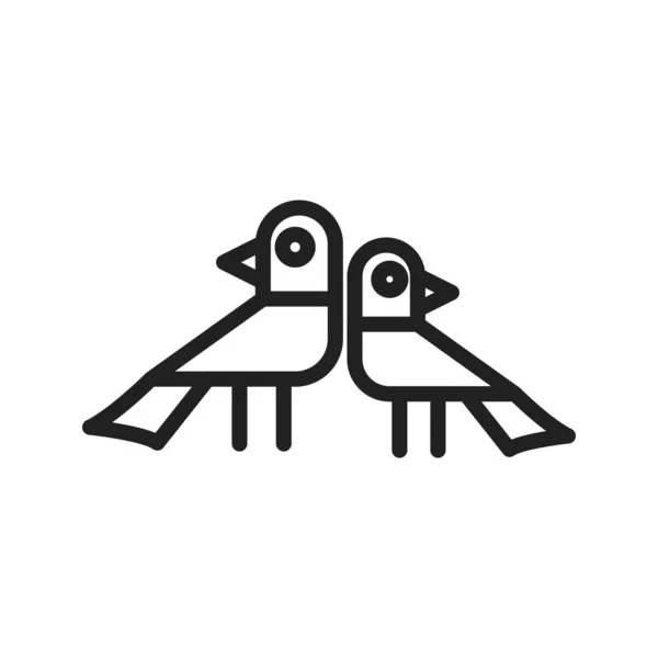 Immagine Dell Icona Degli Uccelli Adatto Applicazioni Mobili — Vettoriale Stock