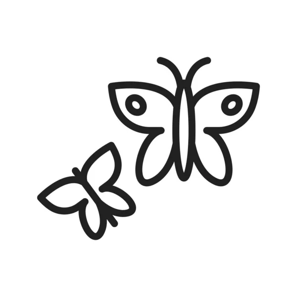 Mariposas Icono Imagen Adecuado Para Aplicaciones Móviles — Vector de stock