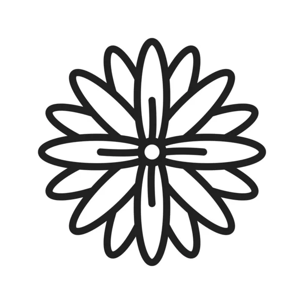 Symbolbild Chrysantheme Für Den Mobilen Einsatz Geeignet — Stockvektor
