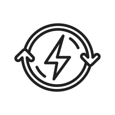 Enerji Verimliliği Simgesi görüntüsü. Mobil uygulama için uygun.