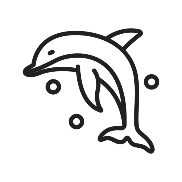Delphin Icon Bild Für Den Mobilen Einsatz Geeignet — Stockvektor